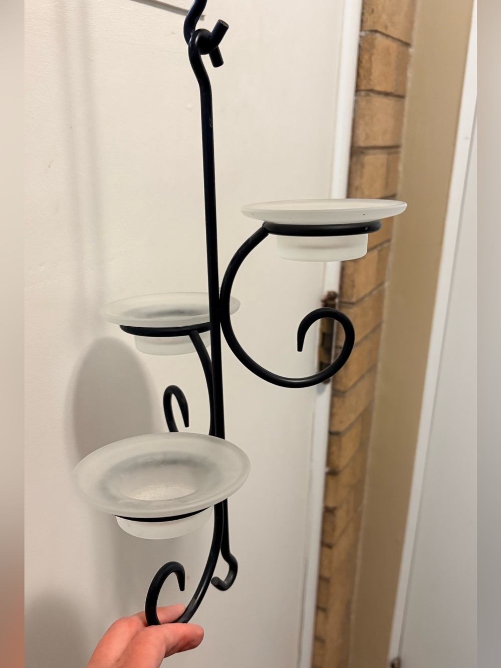 PARTYLITE - Elegant black wall candle hanger 39” long
